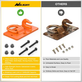 Foto 7 | Foto 7 | Ganchos Para Cangilones Para Tractor Nilight, Grado 70, Acero Forjado, 15000 Libras - Venta Internacional.