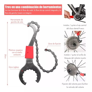 Foto 3 | Foto 3 | Herramientas P/reparación Bicicletas Extractor Pernos Cadena Negro/plata