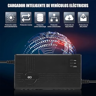 Foto 2 | Foto 2 | Cargador Para Bicicleta Eléctrica 48v 12ah Con 3 Luces Eo Safe Imports Esi-19323 Negro
