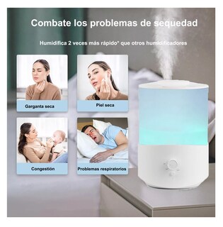 Foto 2 | Foto 2 | Difusor De Aceite Esencial 2.5l Humidificador Ultrasónico Blanco