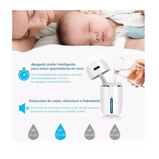 Foto 3 | Foto 3 | Mini Humidificador Usb De Coche Portátil Purificador De Aire Eo Safe Imports Esi-13612-1 Blanco