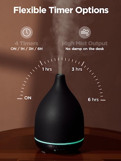 Foto 3 | Foto 3 | Difusor De Aceite Innogear Cerámica 300 Ml Con 4 Temporizadores Apagado Automático Negro - Venta Internacional.