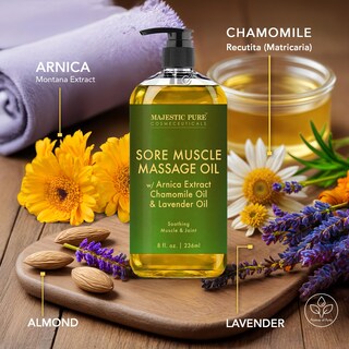 Foto 5 | Foto 5 | Aceite De Masaje Majestic Pure Arnica Sore Muscle 240 Ml (paquete De 2) - Venta Internacional.
