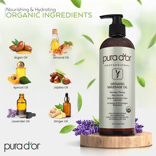Foto 2 | Foto 2 | Aceite De Terapia De Masaje Pura D'or Organic 473 Ml Con Almendra Y Albaricoque - Venta Internacional.