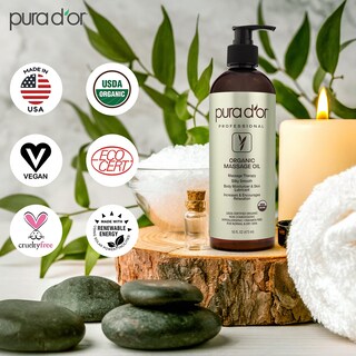 Foto 4 | Foto 4 | Aceite De Terapia De Masaje Pura D'or Organic 473 Ml Con Almendra Y Albaricoque - Venta Internacional.