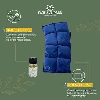 Foto 6 | Foto 6 | Compresa para Codo Naturalness con Semillas y Plantas Medicinales color Azul