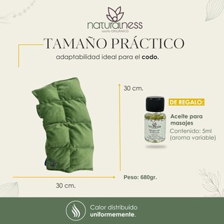 Foto 5 | Foto 5 | Compresa para Codo Naturalness con Semillas y Plantas Medicinales color Verde