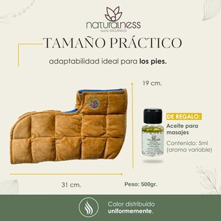 Foto 3 | Foto 3 | Compresa para Pie/Tobillo Naturalness con Semillas y Plantas Medicinales Grande color Dorado