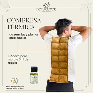 Foto 2 | Foto 2 | Compresa Térmica Naturalness con Semillas y Plantas para Molestias de la Columna Dorado