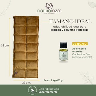 Foto 5 | Foto 5 | Compresa Térmica Naturalness con Semillas y Plantas para Molestias de la Columna Dorado