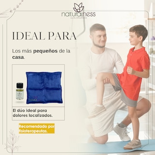 Foto 3 | Foto 3 | Compresa Térmica Naturalness con Semillas y Plantas para Dolores Musculares Tamaño Chico Azul
