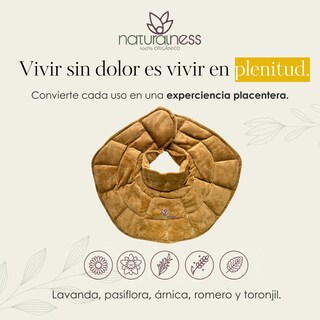 Foto 3 | Foto 3 | Compresa Térmica Naturalness con Semillas y Plantas para Dolores de Cuello, Hombros y Espalda Baja Dorado