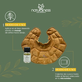Foto 5 | Foto 5 | Compresa Térmica Naturalness con Semillas y Plantas para Dolores de Cuello, Hombros y Espalda Baja Dorado