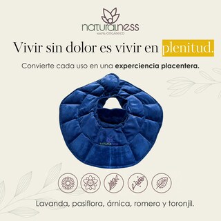 Foto 3 | Foto 3 | Compresa Térmica Naturalness con Semillas y Plantas para Dolores de Cuello, Hombros y Espalda Baja Azul