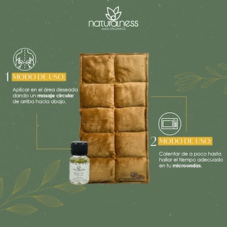 Foto 6 | Foto 6 | Compresa Térmica Naturalness con Semillas y Plantas para Dolores Musculares Dorado