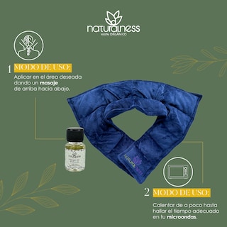 Foto 5 | Foto 5 | Compresa Térmica Naturalness con Semillas y Plantas para Dolores de Cuello y Hombros Azul