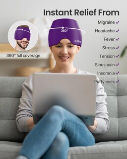 Foto 2 | Foto 2 | Gorro Para Aliviar La Migraña Renpho, Envoltura Helada Para Dolor De Cabeza, Terapia Fría Y Caliente - Venta Internacional.