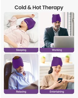 Foto 5 | Foto 5 | Gorro Para Aliviar La Migraña Renpho, Envoltura Helada Para Dolor De Cabeza, Terapia Fría Y Caliente - Venta Internacional.