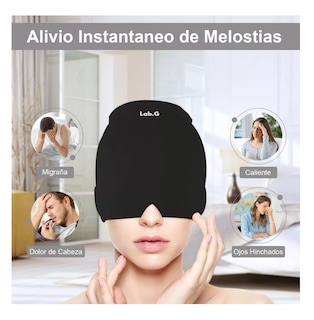 Foto 4 | Foto 4 | Gorro Para Migraña De Gel Con Compresión Fría Y Caliente Negro