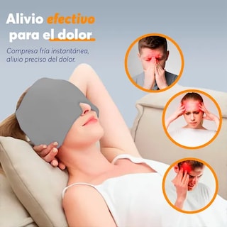 Foto 3 | Foto 3 | Gorro Para Migraña Archy Antifaz De Gel Ojeras Terapia Frio Y Calor Dolor Cabeza Anti Estres Relajante Mascara Reutilizable