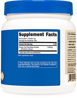 Foto 4 | Foto 4 | Suplemento Nutricost Organic Irish Moss Powder 454g - Venta Internacional.