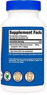 Foto 4 | Foto 4 | Suplemento Nutricost Mucuna Pruriens 400 Mg 120 Cápsulas - Venta Internacional.