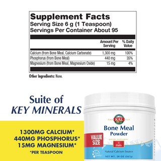 Foto 2 | Foto 2 | Suplemento Kal Bone Meal En Polvo 1300 Mg De Calcio 440 Mg De Fosfo - Venta Internacional.