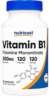 Foto 6 | Foto 6 | Suplemento Nutricost De Vitamina B1 (tiamina) 500 Mg 120 Cápsulas - Venta Internacional.