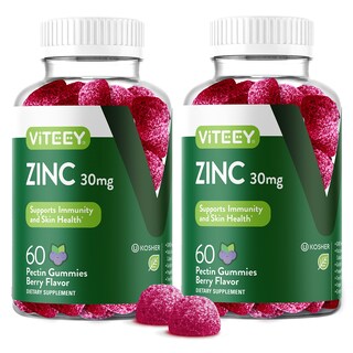 Foto 1 | Foto 1 | Suplemento Viteey Zinc Gummies 30 Mg Para Apoyar La Salud Inmunológica - Venta Internacional.