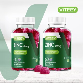 Foto 2 | Foto 2 | Suplemento Viteey Zinc Gummies 30 Mg Para Apoyar La Salud Inmunológica - Venta Internacional.