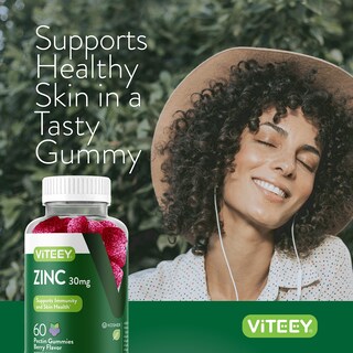 Foto 6 | Foto 6 | Suplemento Viteey Zinc Gummies 30 Mg Para Apoyar La Salud Inmunológica - Venta Internacional.