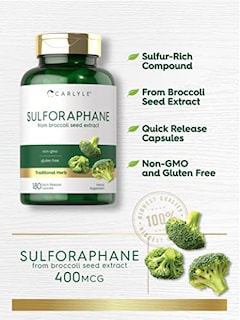 Foto 3 | Foto 3 | Suplemento Carlyle Sulforaphane 180 Cápsulas De Semillas De Brócoli - Venta Internacional.