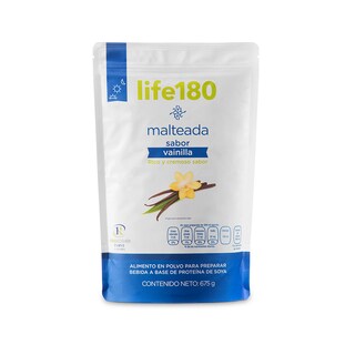 Foto 1 | Foto 1 | Malteada Vainilla en Polvo Life180 Bolsa Resellable de 675 gr con 15 Porciones