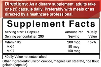 Foto 6 | Foto 6 | Suplemento Naturebell de Vitamina K2 de Espectro Completo 200 Mcg 200 Cápsulas - Venta Internacional