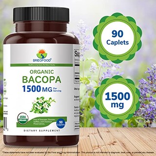 Foto 3 | Foto 3 | Suplemento Brieofood Bacopa Organic 1500 Mg 90 Comprimidos - Venta Internacional.