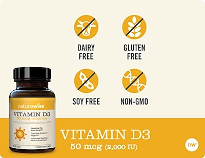 Foto 4 | Foto 4 | Suplemento Naturewise De Vitamina D3 2000 Ui (50 Mcg) 30 Cápsulas Blandas - Venta Internacional.