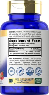 Foto 2 | Foto 2 | Suplemento Carlyle De Vitamina B-12, 6000 Mcg, 120 Tabletas - Venta Internacional.