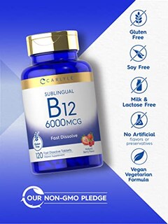 Foto 4 | Foto 4 | Suplemento Carlyle De Vitamina B-12, 6000 Mcg, 120 Tabletas - Venta Internacional.