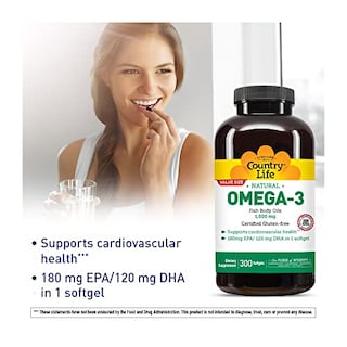 Foto 4 | Foto 4 | Suplemento De Aceites Corporales De Pescado Omega-3 De Country Life, 1000 Mg, 300 Unidades - Venta Internacional.
