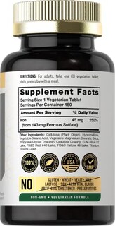 Foto 2 | Foto 2 | Suplemento De Hierro Carlyle Slow Release 45 Mg 180 Comprimidos - Venta Internacional.