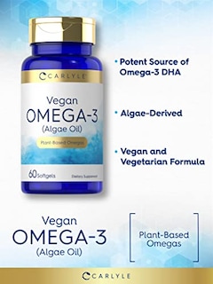 Foto 3 | Foto 3 | Suplemento Carlyle Vegan Omega 3 200 Mg Cápsulas Blandas 60 Unidades - Venta Internacional.