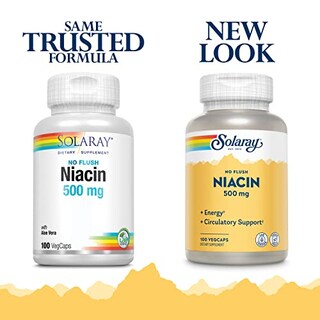 Foto 2 | Foto 2 | Suplemento Solaray Niacin No Flush, 500 Mg, 100 Cápsulas Vegetales - Venta Internacional.
