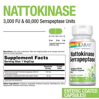 Foto 2 | Foto 2 | Suplemento Solaray Natokinasa Y Serrapeptasa 3000 Fu 30 Ve - Venta Internacional.