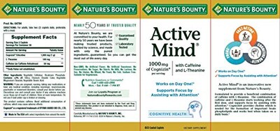 Foto 2 | Foto 2 | Suplemento Nature's Bounty Active Mind 60 Comprimidos - Venta Internacional.