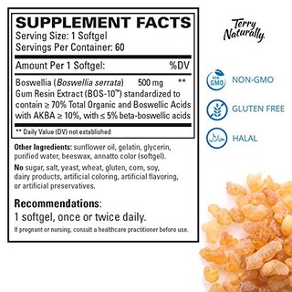 Foto 5 | Foto 5 | Suplemento Terry Naturally Bosmed 500 Boswellia 60 Cápsulas Blandas - Venta Internacional.