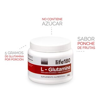 Foto 2 | Foto 2 | L-glutamina Life180 en Polvo Sabor Ponche de Frutas 360gr 40 Porciones de 5gr
