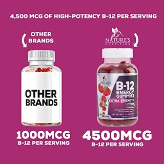 Foto 3 | Foto 3 | Gomitas De Vitamina B12 Nature's Nutrition 4500 Mcg 120 Gomitas - Venta Internacional.