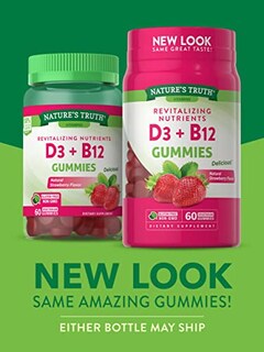 Foto 3 | Foto 3 | Complementa Las Gomitas De Vitamina D3 Y B12 De Nature's Truth, 60 Unidades - Venta Internacional.