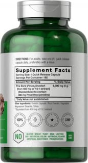 Foto 2 | Foto 2 | Suplemento De Extracto De Corteza De Pino Horbaach 6000 Mg 180 Cápsulas - Venta Internacional.