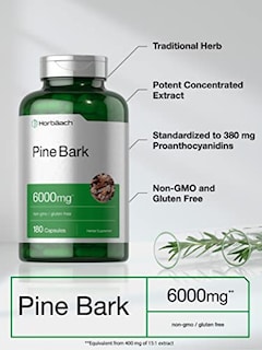 Foto 4 | Foto 4 | Suplemento De Extracto De Corteza De Pino Horbaach 6000 Mg 180 Cápsulas - Venta Internacional.